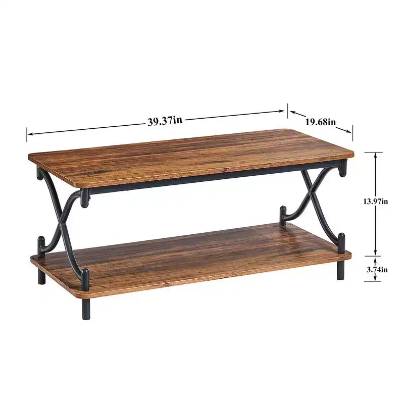 Table basse en bois avec rangement