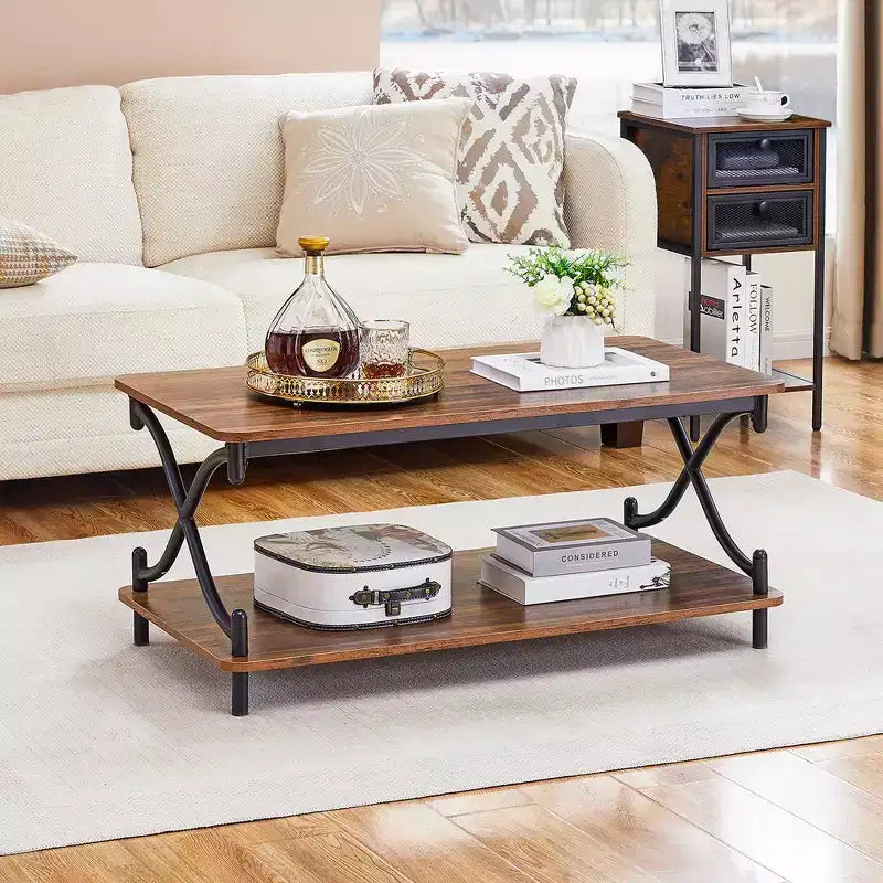 Table basse en bois avec rangement