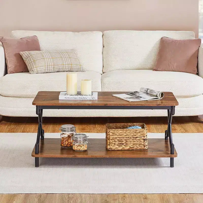 Table basse en bois avec rangement