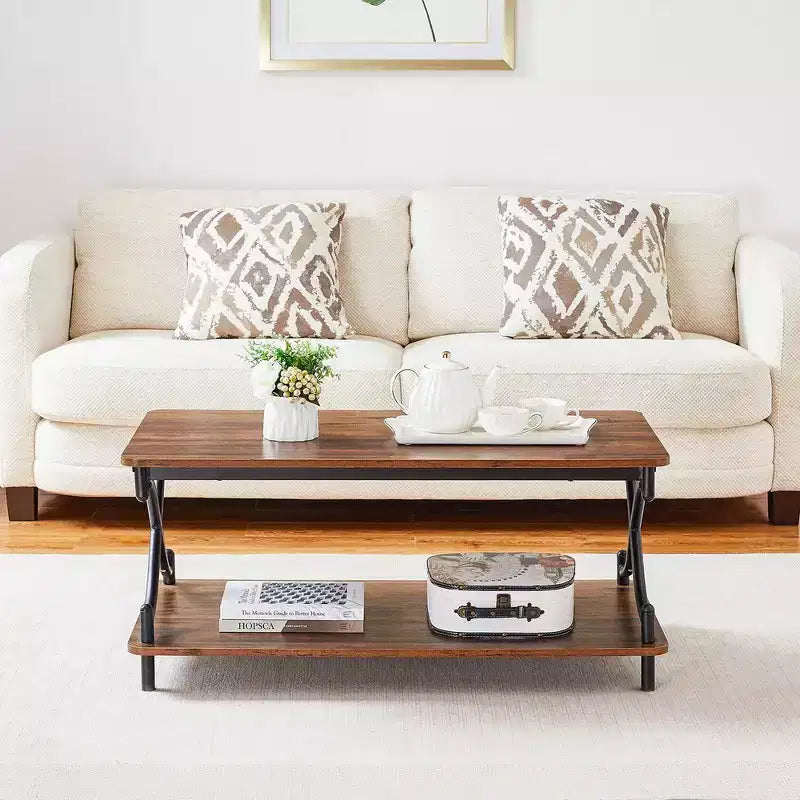Table basse en bois avec rangement