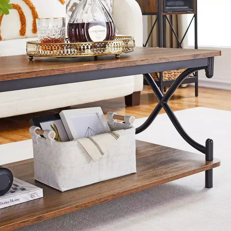 Table basse en bois avec rangement