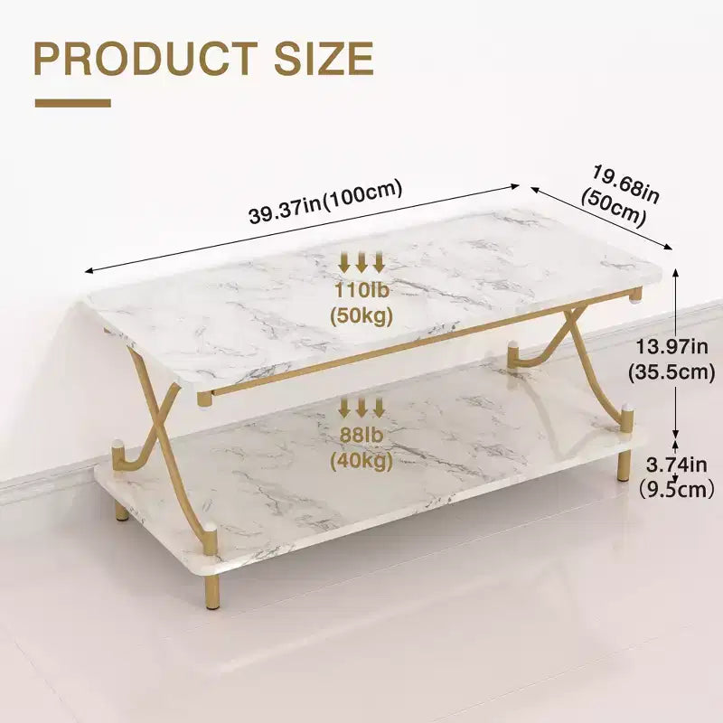 Table basse en bois avec rangement