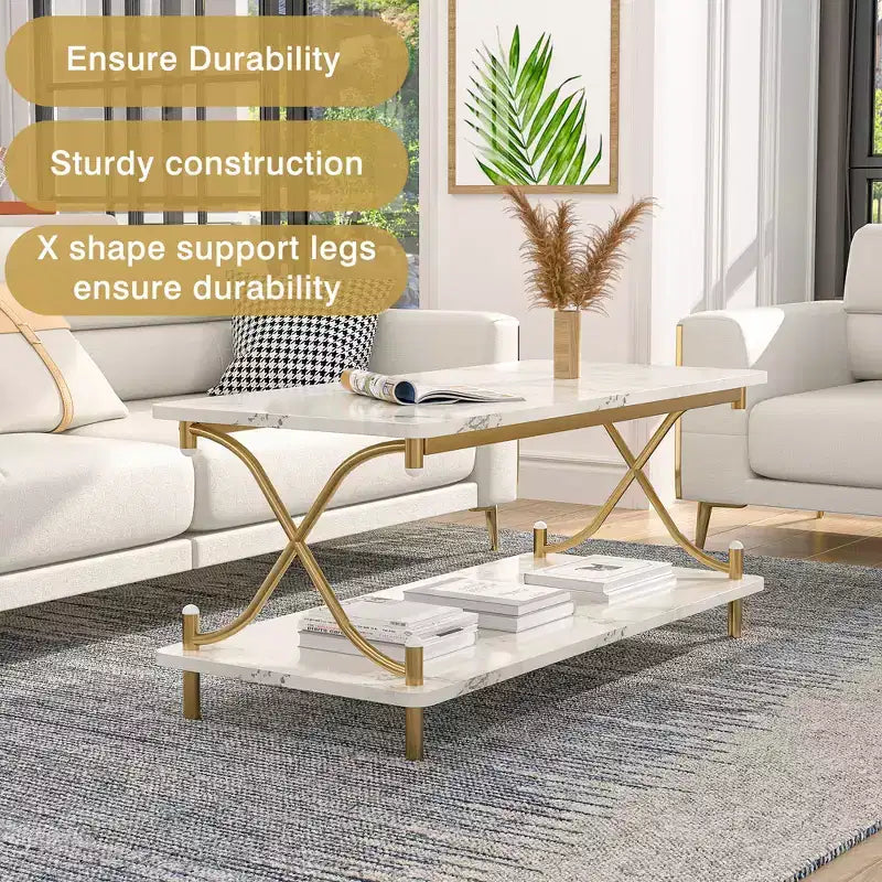 Table basse en bois avec rangement