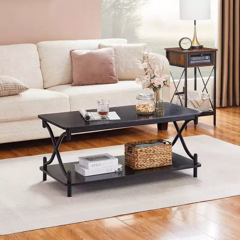 Table basse en bois avec rangement