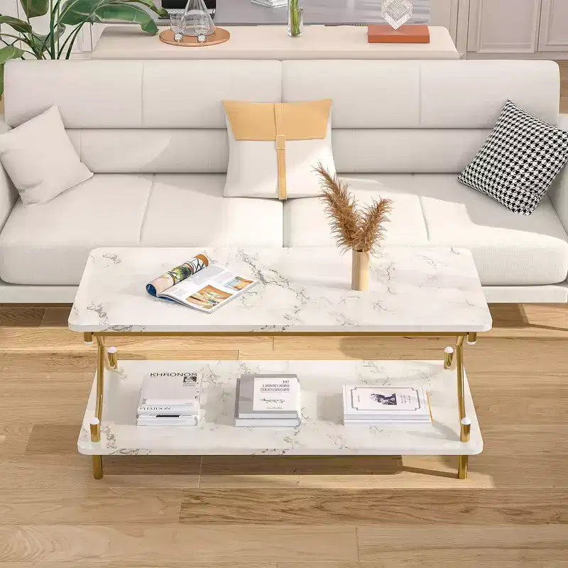 Table basse en bois avec rangement