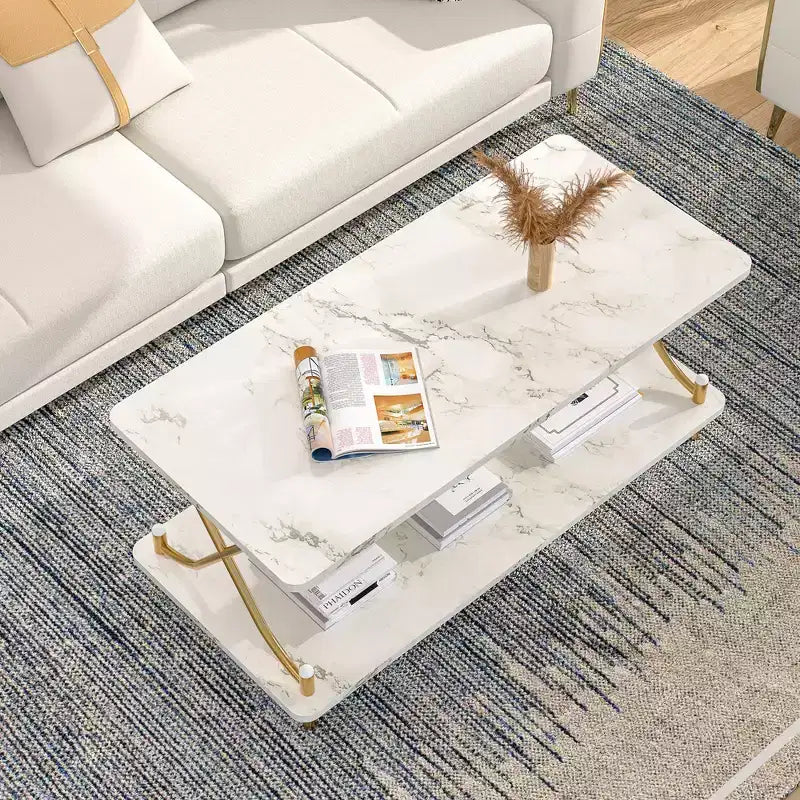 Table basse en bois avec rangement