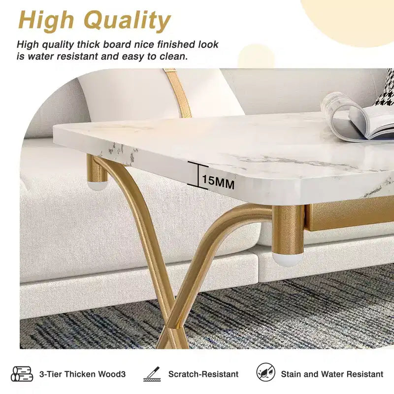 Table basse en bois avec rangement
