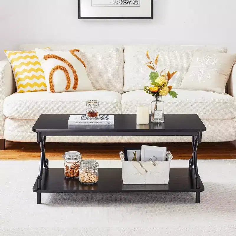 Table basse en bois avec rangement