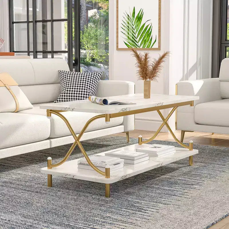 Table basse en bois avec rangement
