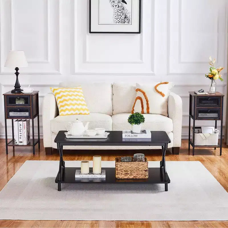 Table basse en bois avec rangement