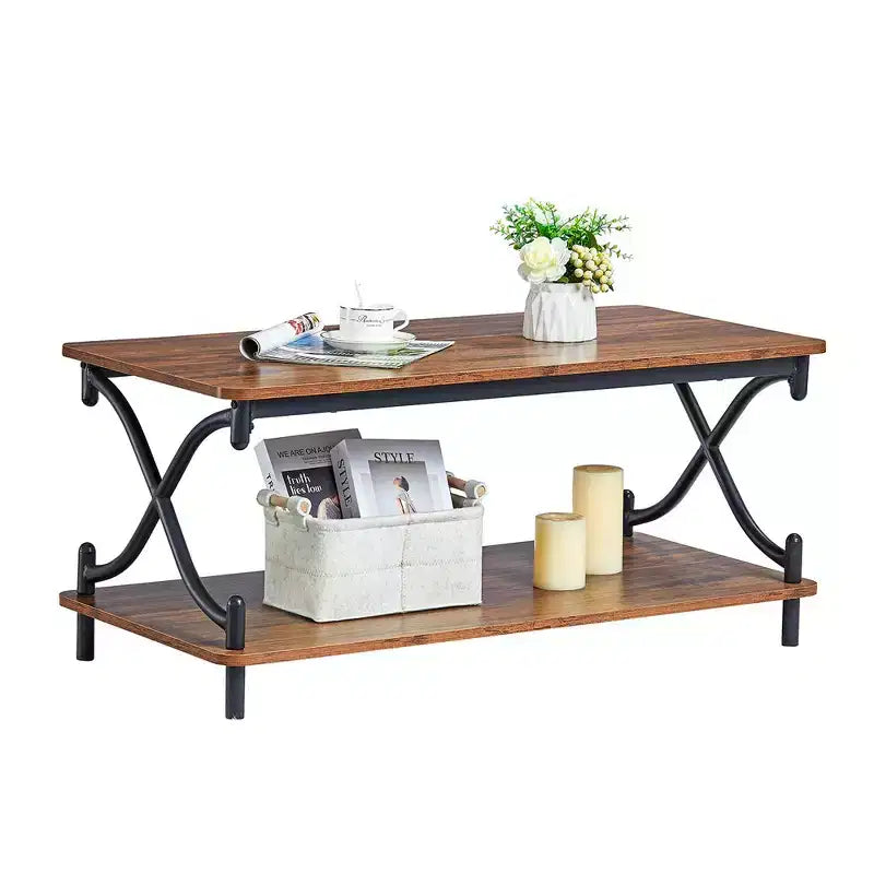 Table basse en bois avec rangement
