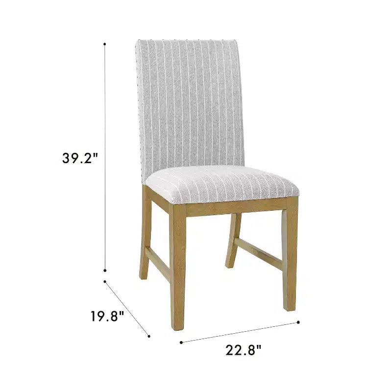 Chaise de salle à manger en bois avec tablier rembourré doux
